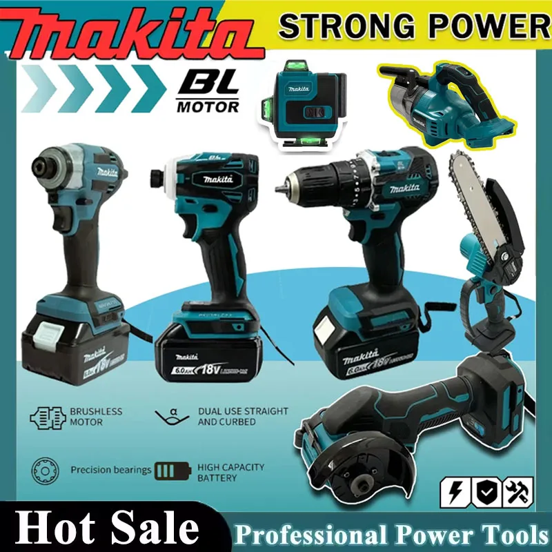 Power Tools Used - Kit di utensili elettrici a batteria