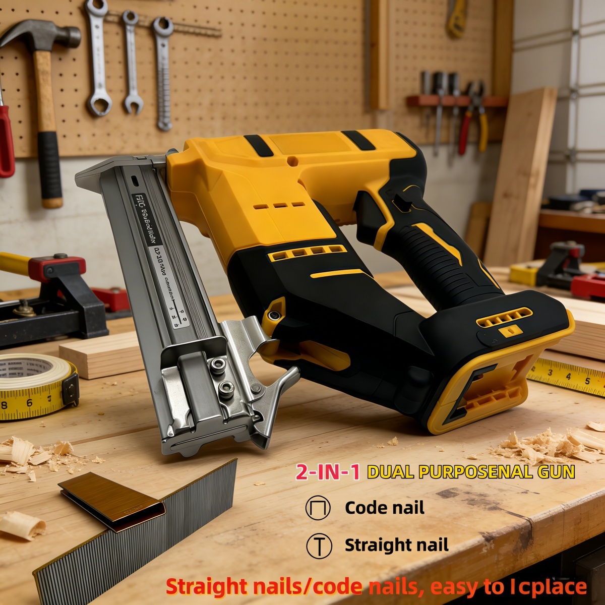 Nail Gun Brad - Chiodatrice a Batteria Brushless 2-IN-1 per