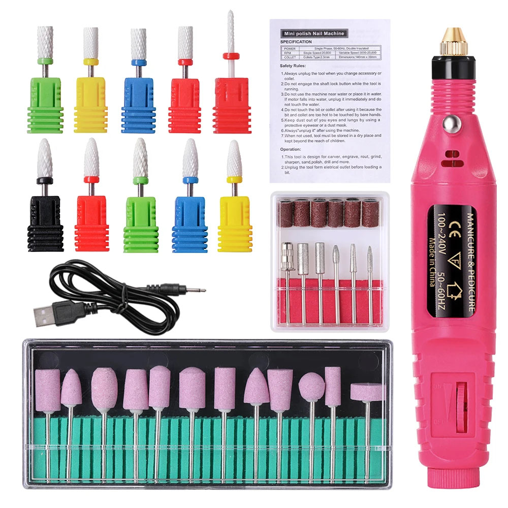 Power Tools Sander - LINMANDA Set di trapani per unghie