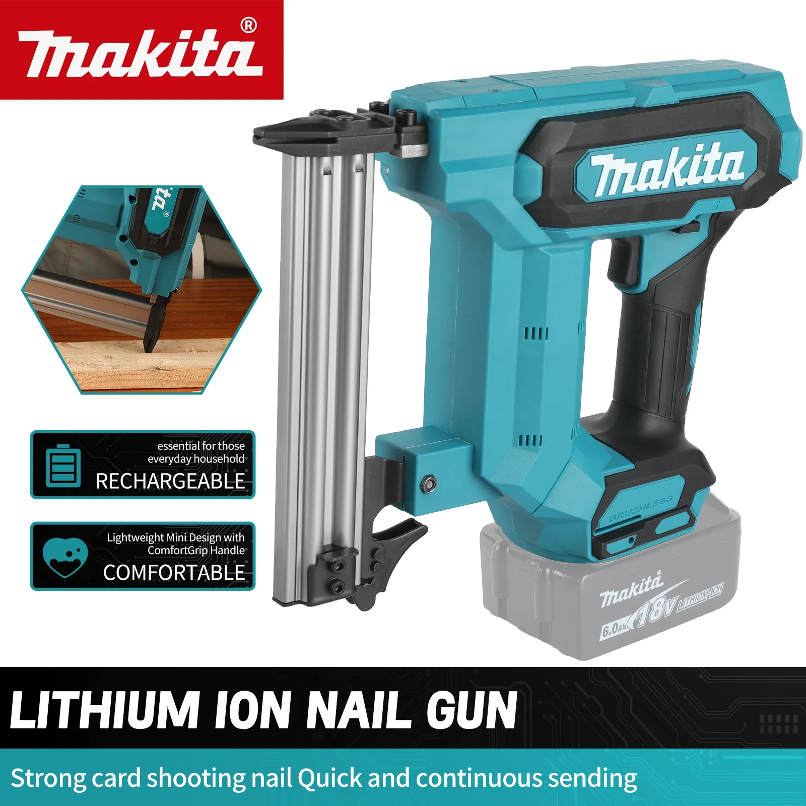 Nail Gun Brad - Chiodatrice a Batteria Makita F30 per