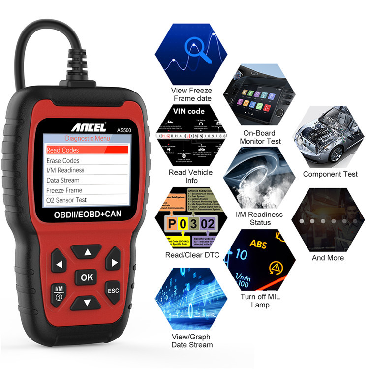 Ancel AS500 OBD2 Scanner autom - Power Tools English recensione e prezzo