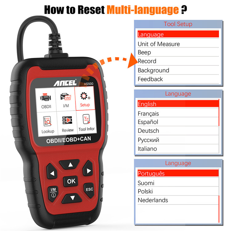 Ancel AS500 OBD2 Scanner autom - Power Tools English recensione e prezzo