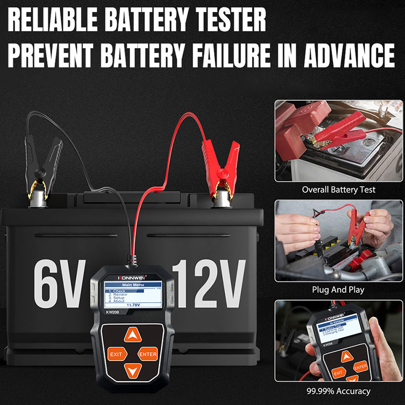 KONNWEI KW208 Tester per Batte - Power Tools English recensione e prezzo