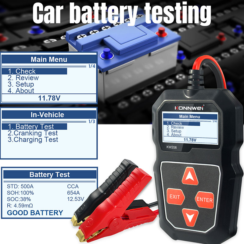 KONNWEI KW208 Tester per Batte - Power Tools English recensione e prezzo